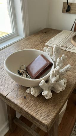Coastal Coral Catchall Bowl - Organic Modern Entryway Organizer 3d model