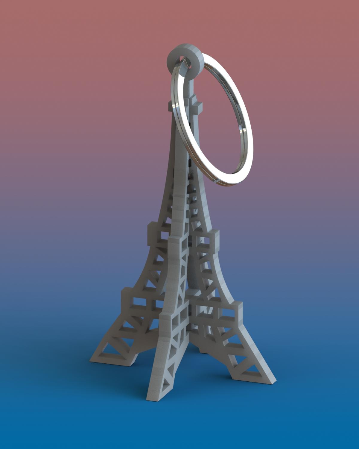  Eiffel tower keychain 3d model