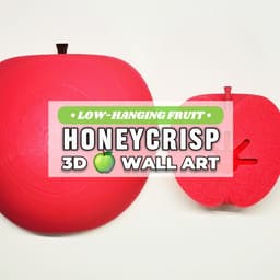 Jumbo Honeycrisp Apple Decorative Pop-Out 3D Wall Art :: The 'Low-Hanging Fruit' Collection 3d model