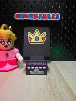 Chunky Princess Peach Multicolor Nameplates and Backer 3d model