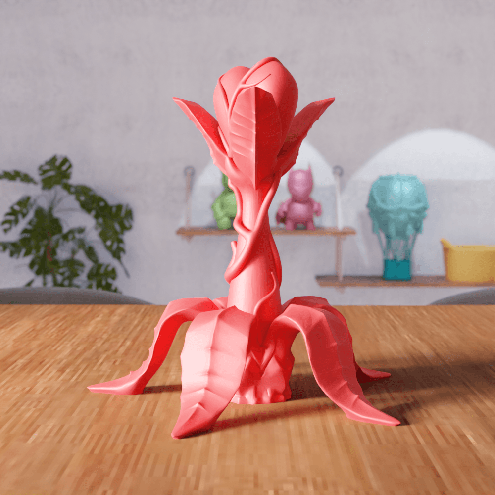 Heart Bud Botanical Statue 3d model