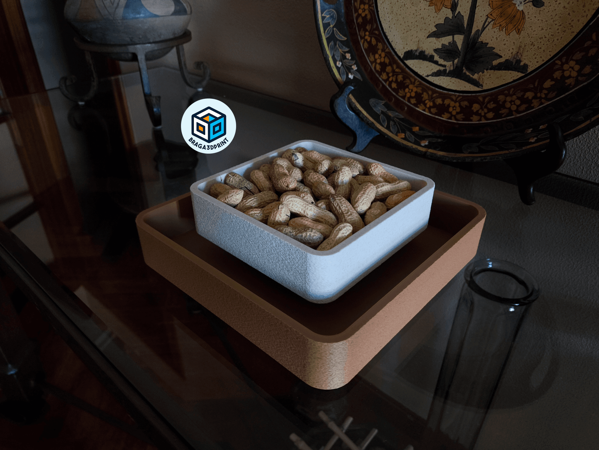 Peanut Pistachio Bowl with Disposal Compartment #2 3d model