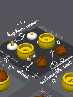 Cute Articulated & Clicker Honey Jar | No AMS | Print-in-place | Support-free 3d model