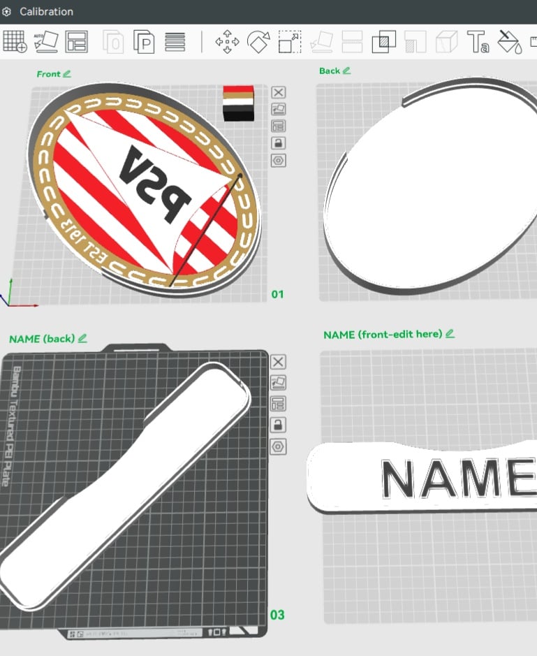 P.S.V. Eindhoven Sign – LED Strip Compatible 3d model