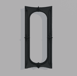 Modern Rectangle Wall Frame – Hangable Gothic Frame for Wall Decor, Mirror Frame 3d model