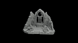 Moonlit Chapel Ruin STL - Printable D&D Tabletop Terrain 3d model