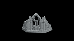 Moonlit Chapel Ruin STL - Printable D&D Tabletop Terrain 3d model