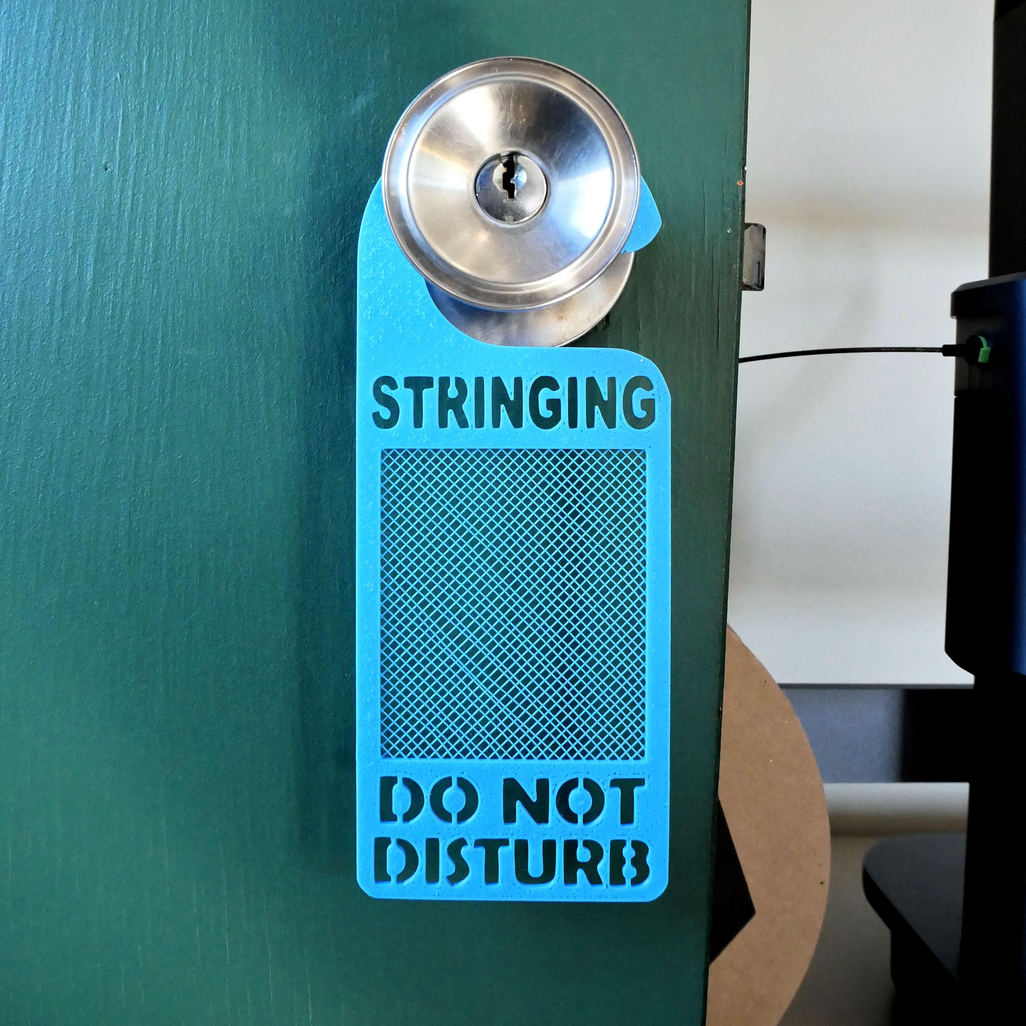 Stringing Do Not Disturb Sign 3d model