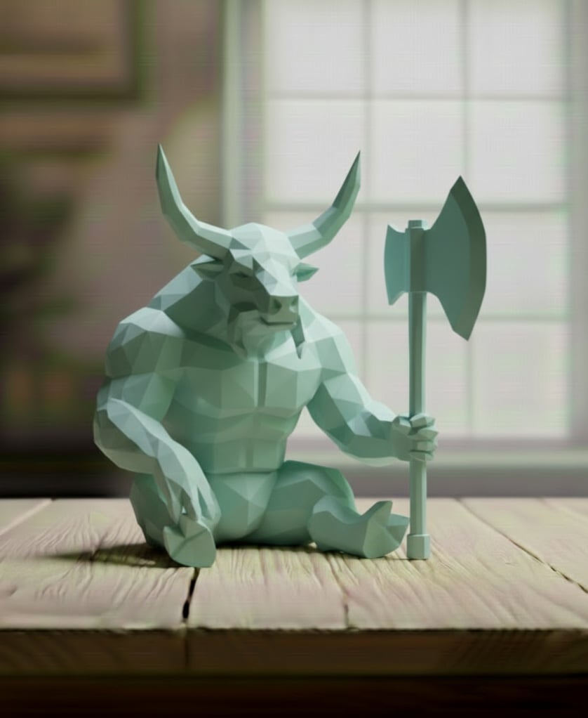 minotaur lowpoly 3d model