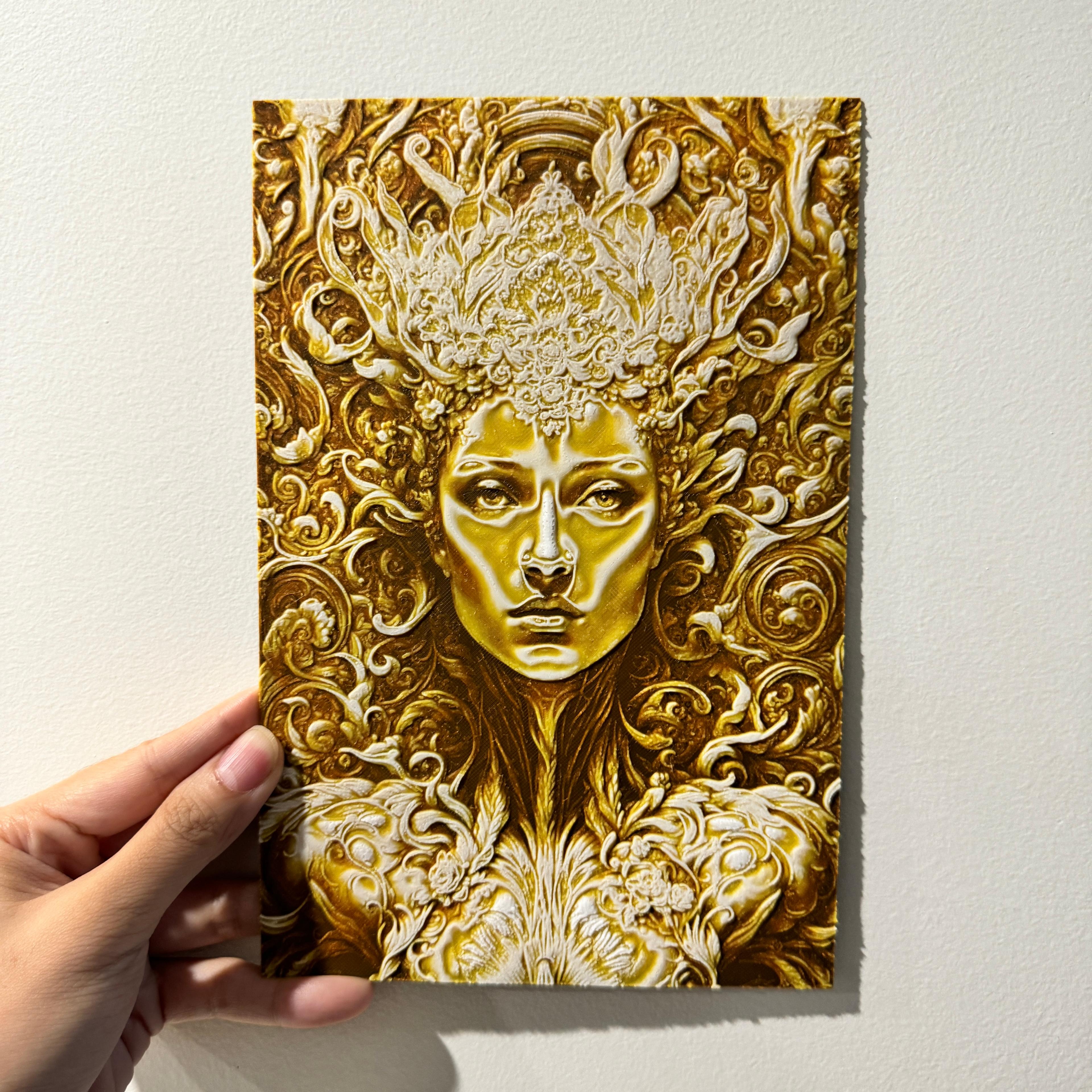 Gold Queen - HueForge Print 3d model