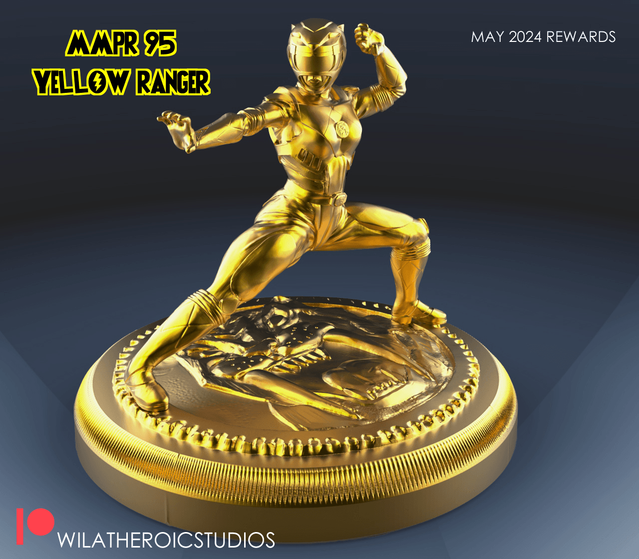 MMPR Movie Yellow Ranger Statue 3d model