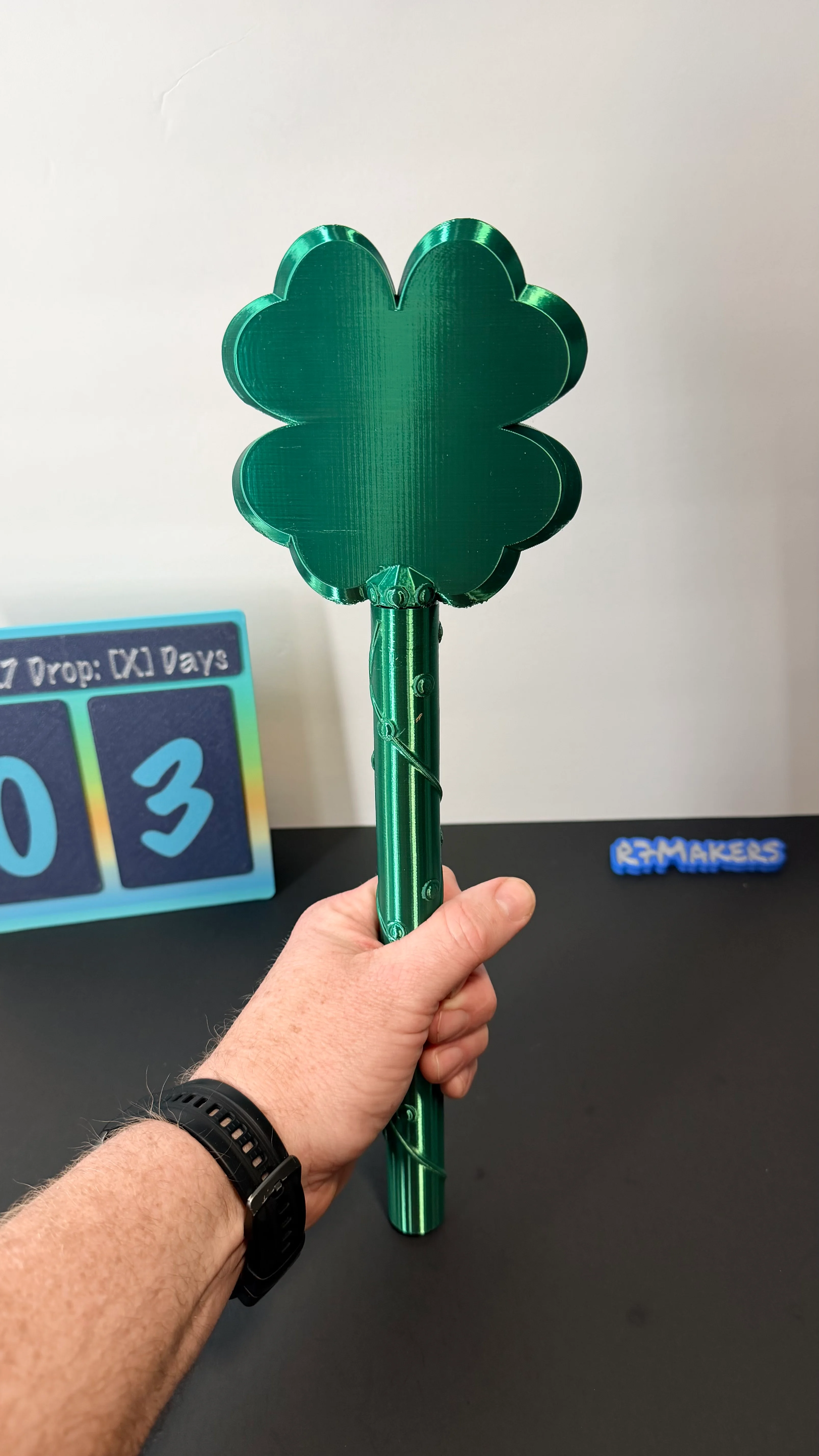 The "Pay with Luck" Wand | 4-Leaf Clover Edition | R7Makers 3d model