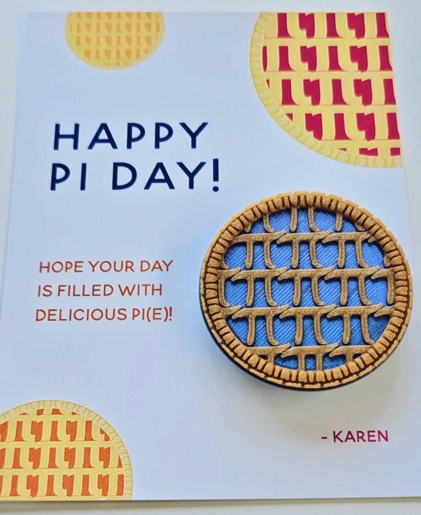 March Magnets - Day 6 #marchmagnets | Lattice pie with pi symbols 3d model