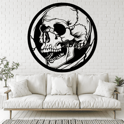Skull 2D Wall Art/Window Art - Digital STL & SVG File for 3D Printing or Laser Cutting 3d model