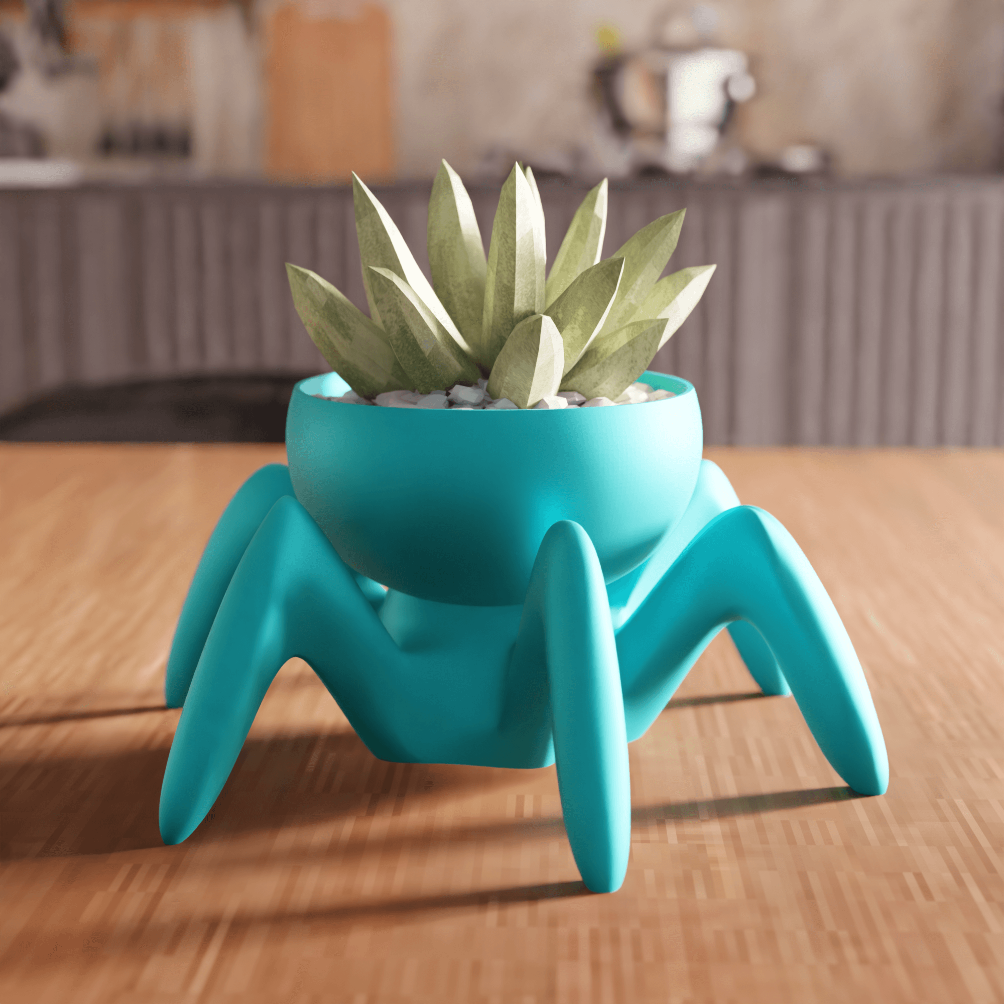 Biomorphic Spider Crawler Planter 3d model