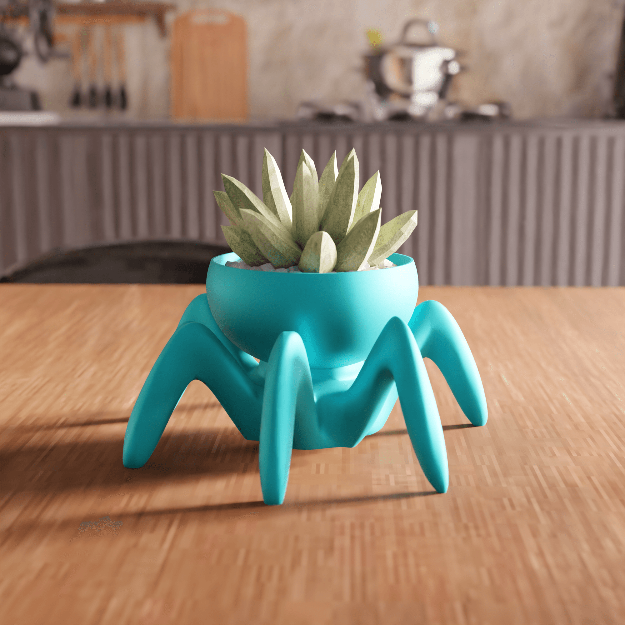Biomorphic Spider Crawler Planter 3d model