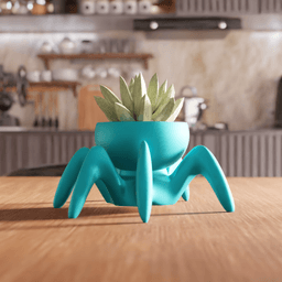 Biomorphic Spider Crawler Planter 3d model