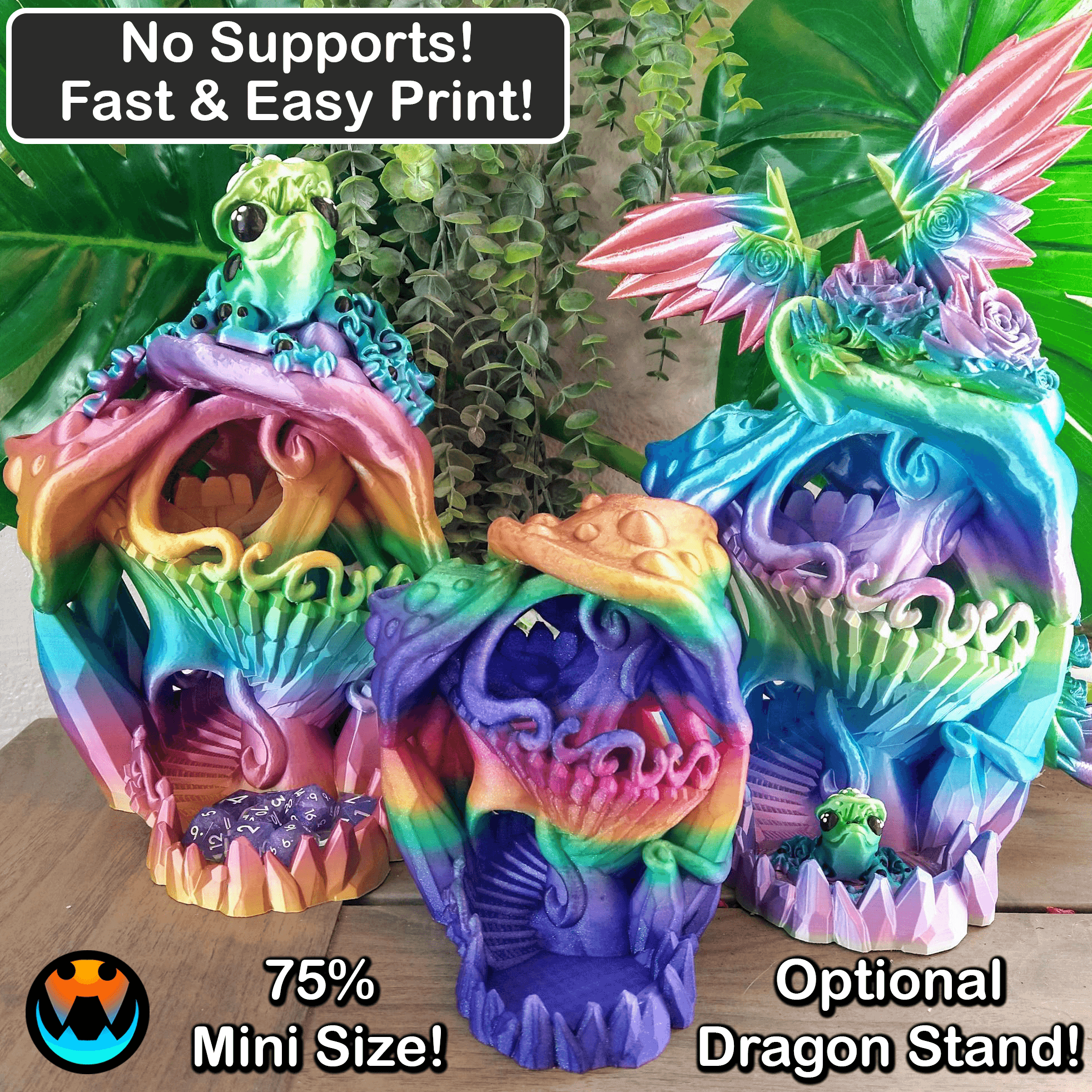 Crystal Mushroom Dice Tower 3d model