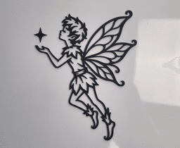 Fantasy Pixie Fairy Boy Wall Art.stl 3d model