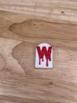 Hauntingly Stylish: Single-Color Headstone Alphabet Magnets for Halloween W 3d model