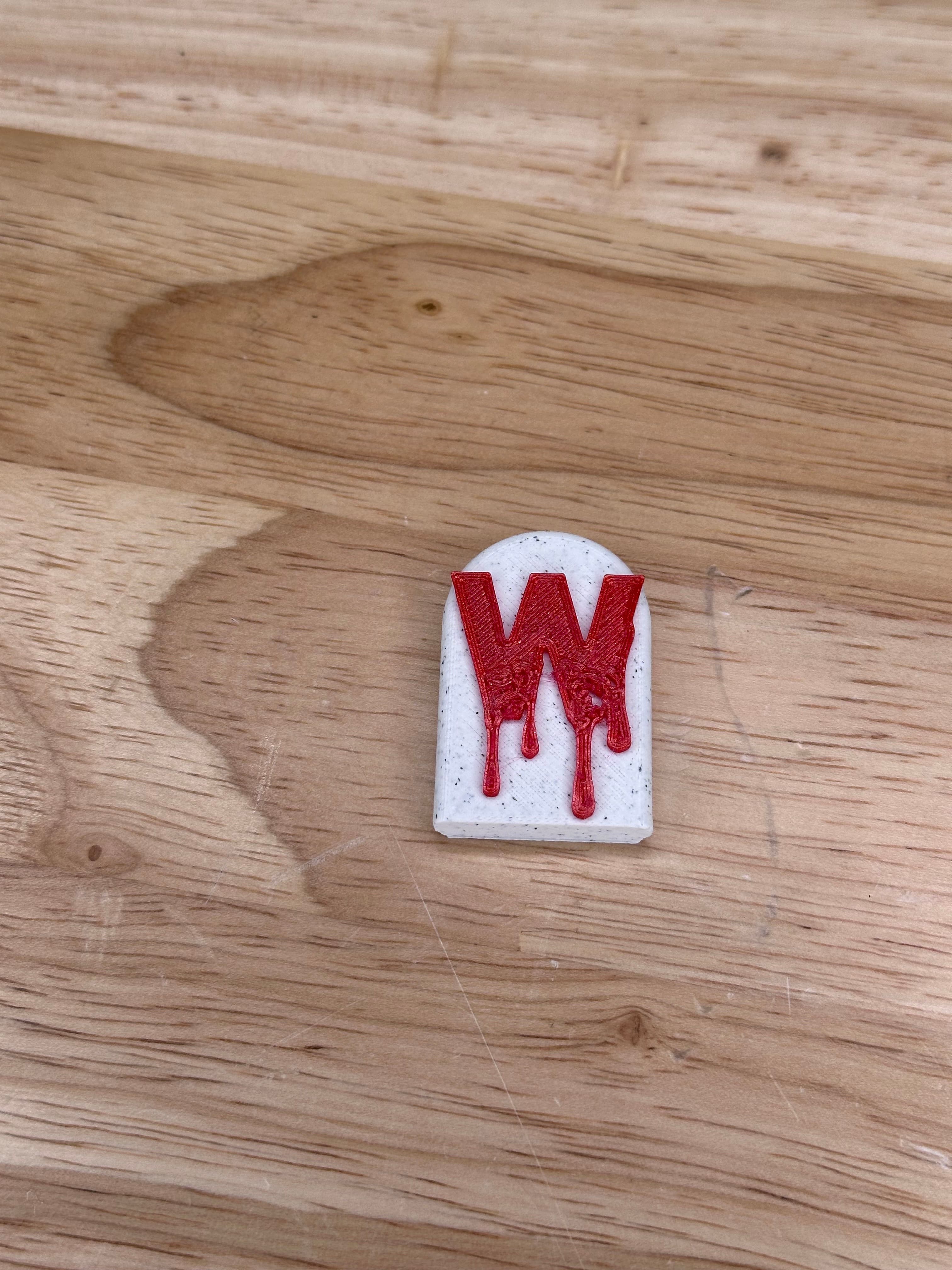 Hauntingly Stylish: Single-Color Headstone Alphabet Magnets for Halloween W 3d model