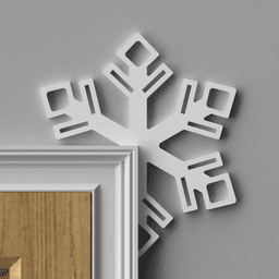 Snowflake Door Topper 3d model