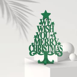 3D Text Christmas Tree, We Wish You A Merry Christmas, Christmas Decor, Surprise or Gift 3d model
