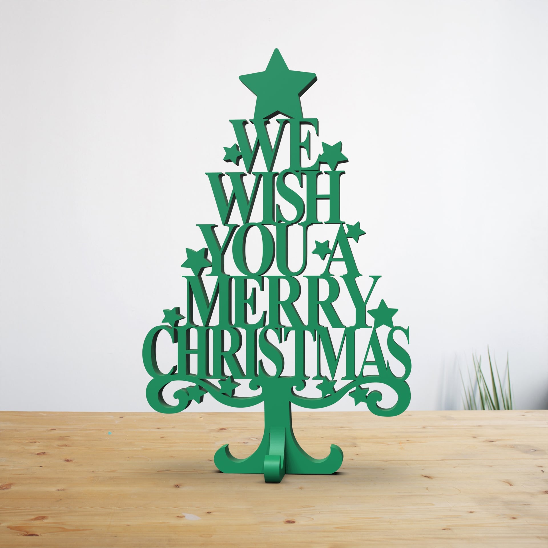 3D Text Christmas Tree, We Wish You A Merry Christmas, Christmas Decor, Surprise or Gift 3d model
