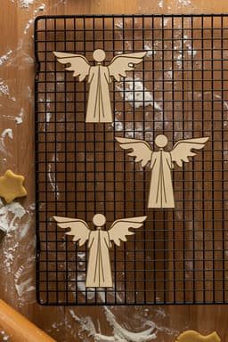 Angel Cookie Cutter, Biscuit Cutter 3d model