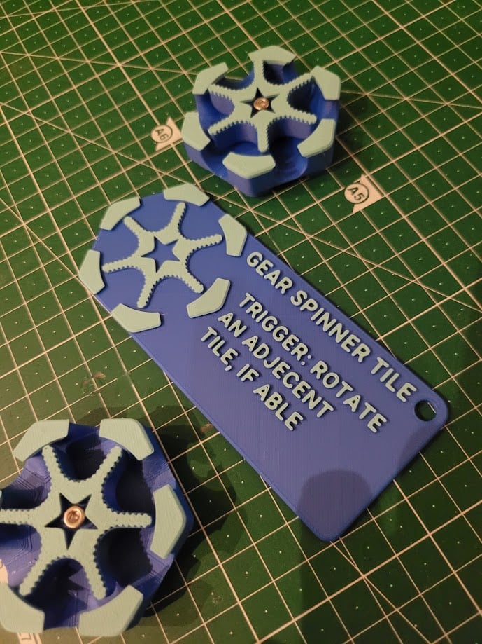Hextraction Simpler Gear Spinner Card 3d model