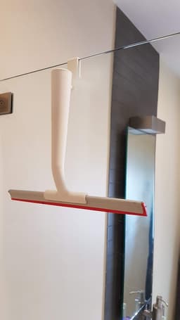 Removable Hook for Ikea Lillnaggen Squeegee (V2) 3d model