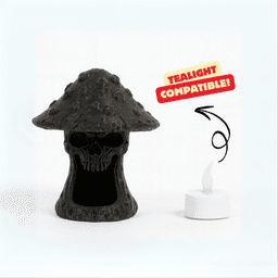 PUMPKIN SKULL MUSHROOM - TEALIGHT / DARK DECOR / HALLOWEEN DECOR / HOME DECOR 3d model