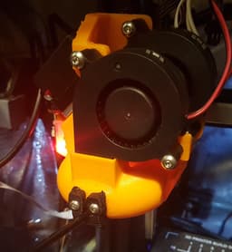 Microswiss NG Dual 5015 blower shroud with Borescope camera attatchment 3d model