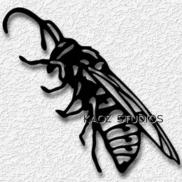 realistic wasp wall art insect wall decor hornet decoration 3d model