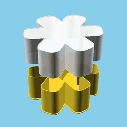 Multiply Sign, nestable box (v1) 3d model