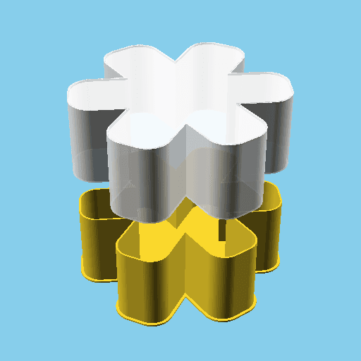 Multiply Sign, nestable box (v1) 3d model