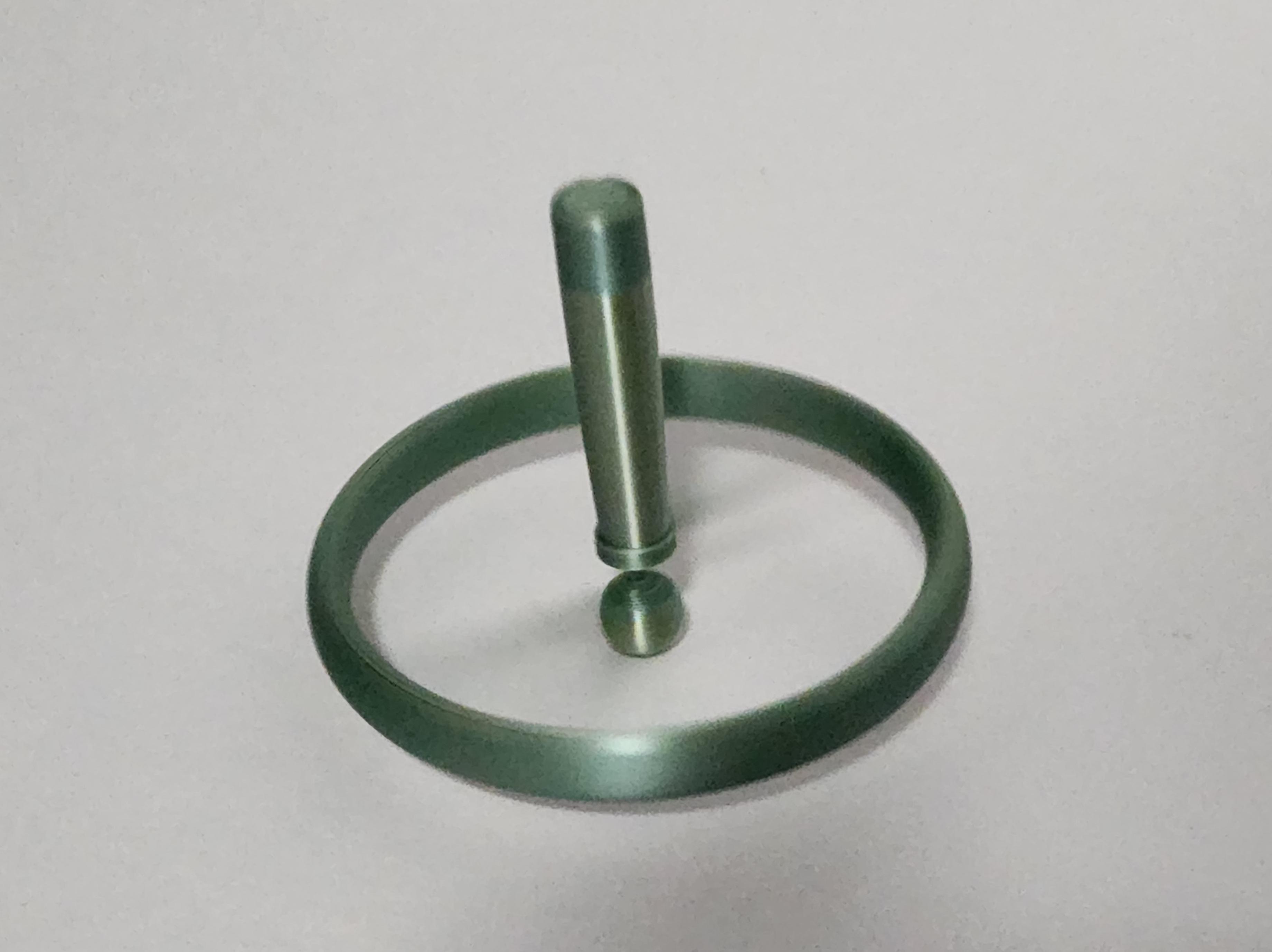 Impossible Spinner - Looks so cool mid-spin! Printed with Sunlu "bronze" green silk PLA using tree supports on the Bambu Lab P1P. Thanks for the great design, Ms. Bunny! - 3d model