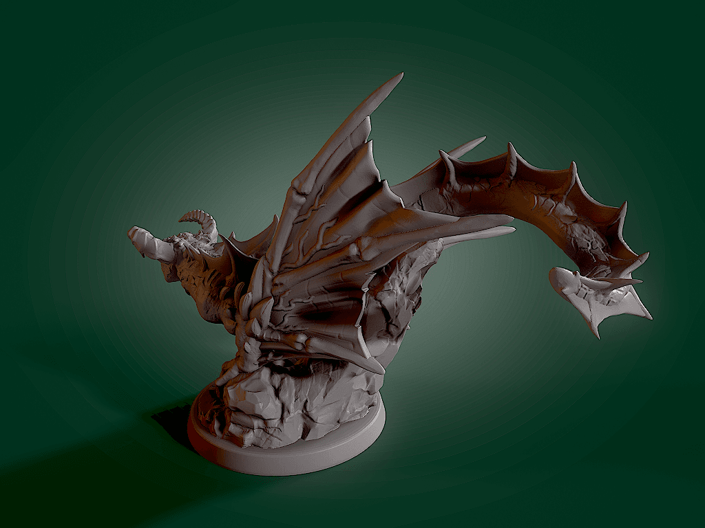 crawling dragon.stl 3d model