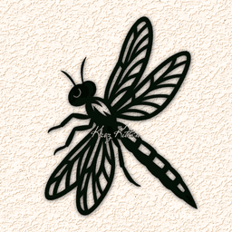 simple dragonfly WALL ART HOME DECOR 3d model