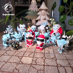 Hostage Santa (& Mrs. Claus) - Easy Multicolor FDM RPG Minis (No supports) 3d model