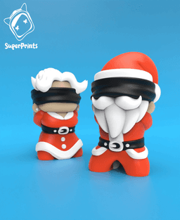 Hostage Santa (& Mrs. Claus) - Easy Multicolor FDM RPG Minis (No supports) 3d model
