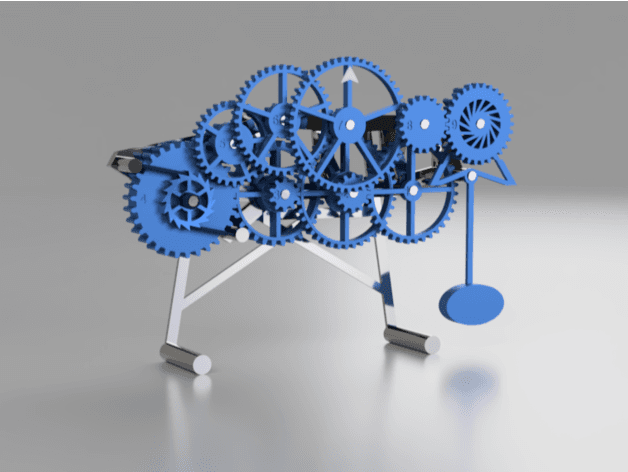 Fully 3D Printed Mechanical Clock 3d model