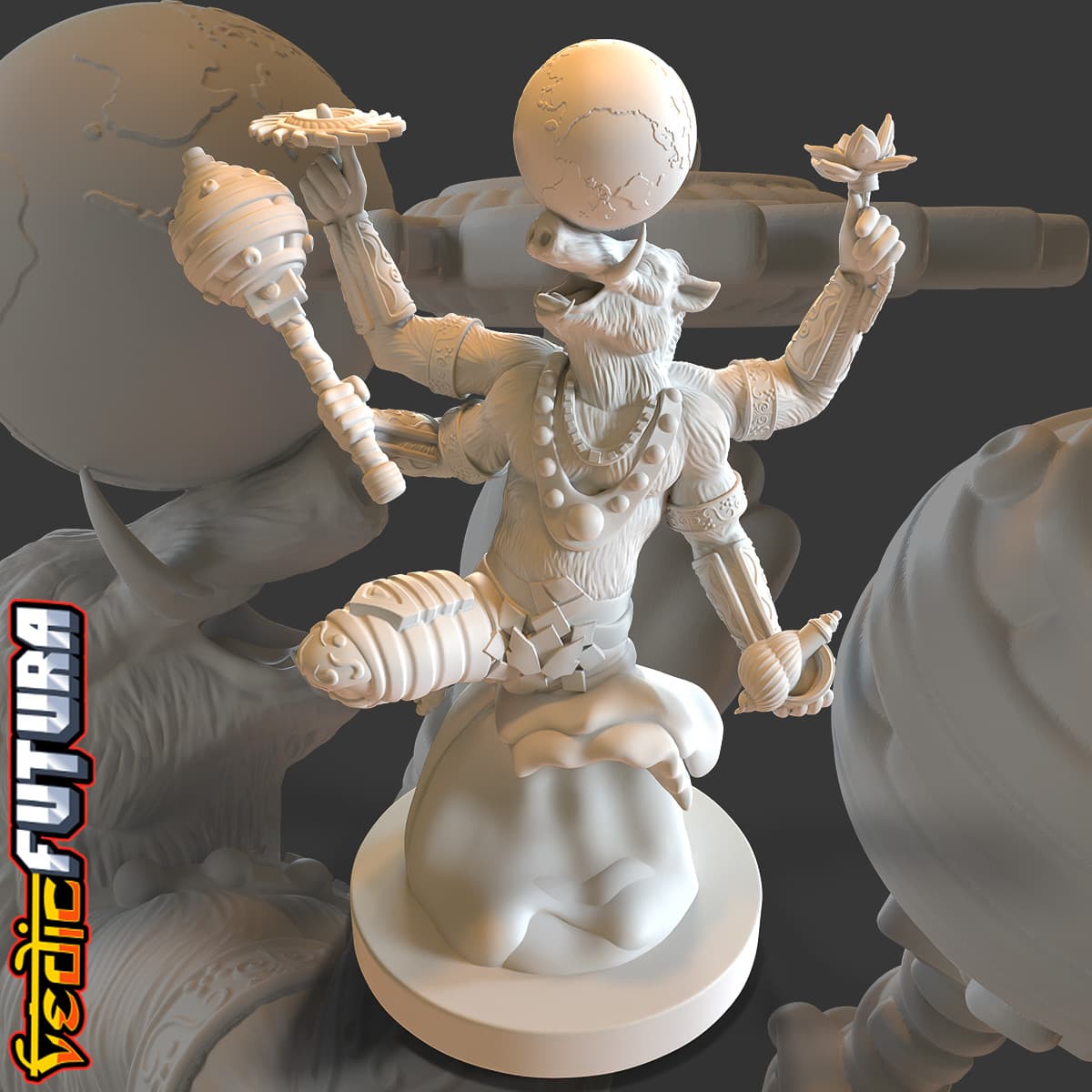 Varaha’s Resurrection Of Earth From Sin 3d model