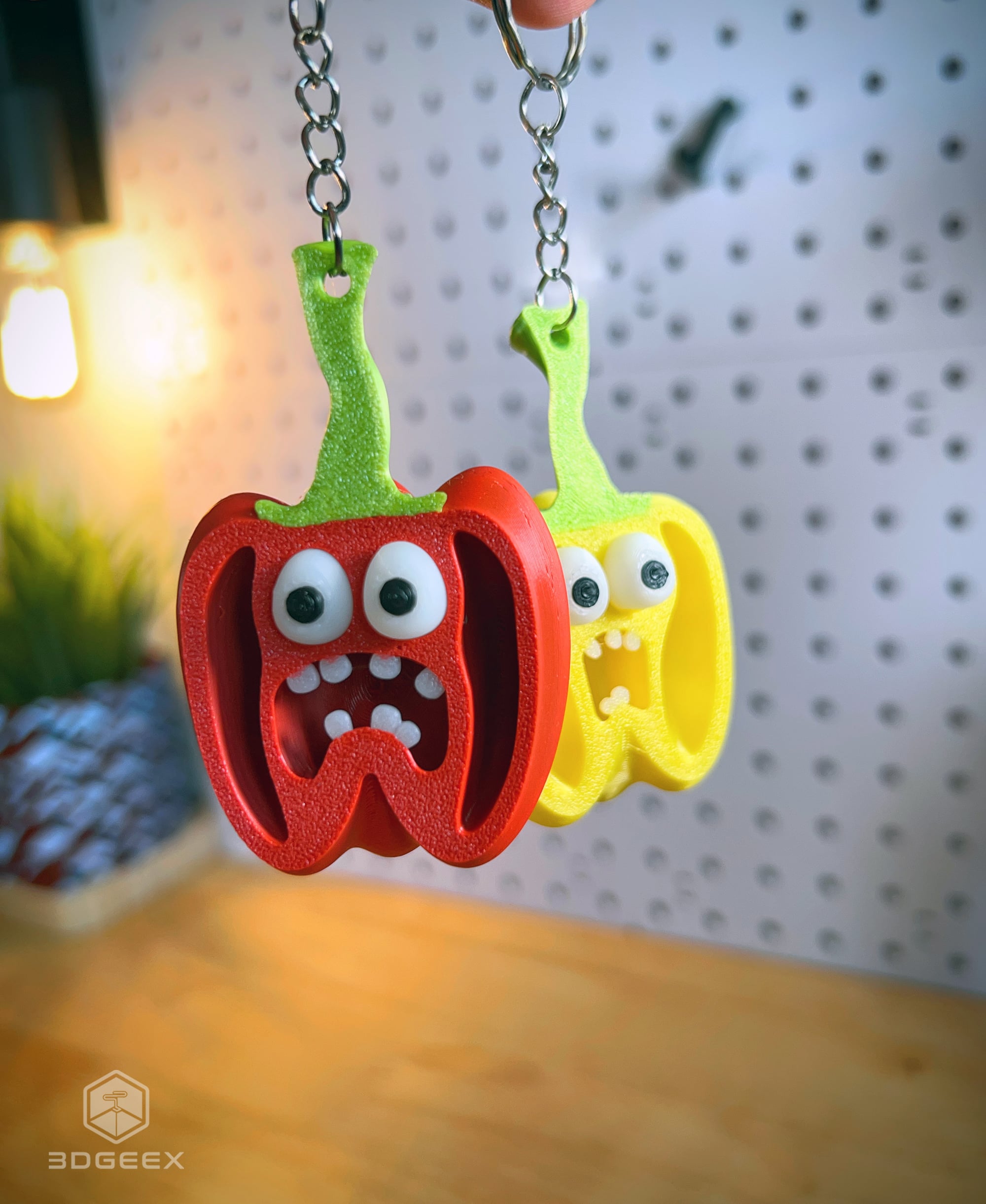 Screaming Bell Peppers Keychains 3d model