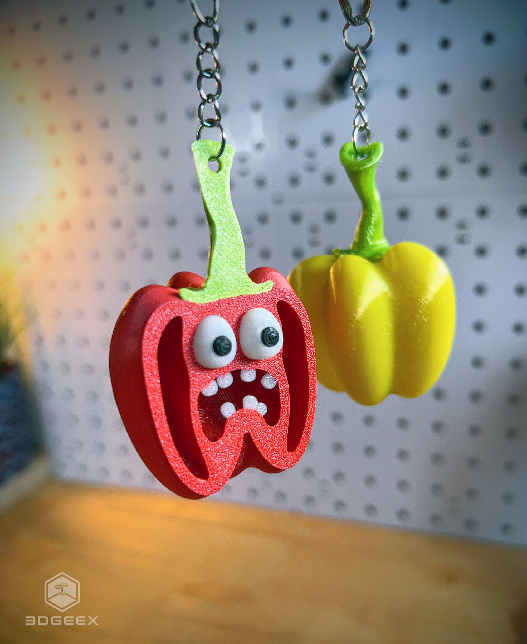 Screaming Bell Peppers Keychains 3d model