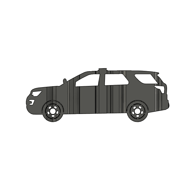 Explorer Interceptor 3D Car Flip Art Desk Display 3d model