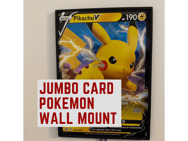 Jumbo Pokemon Card Wall mount 3d model