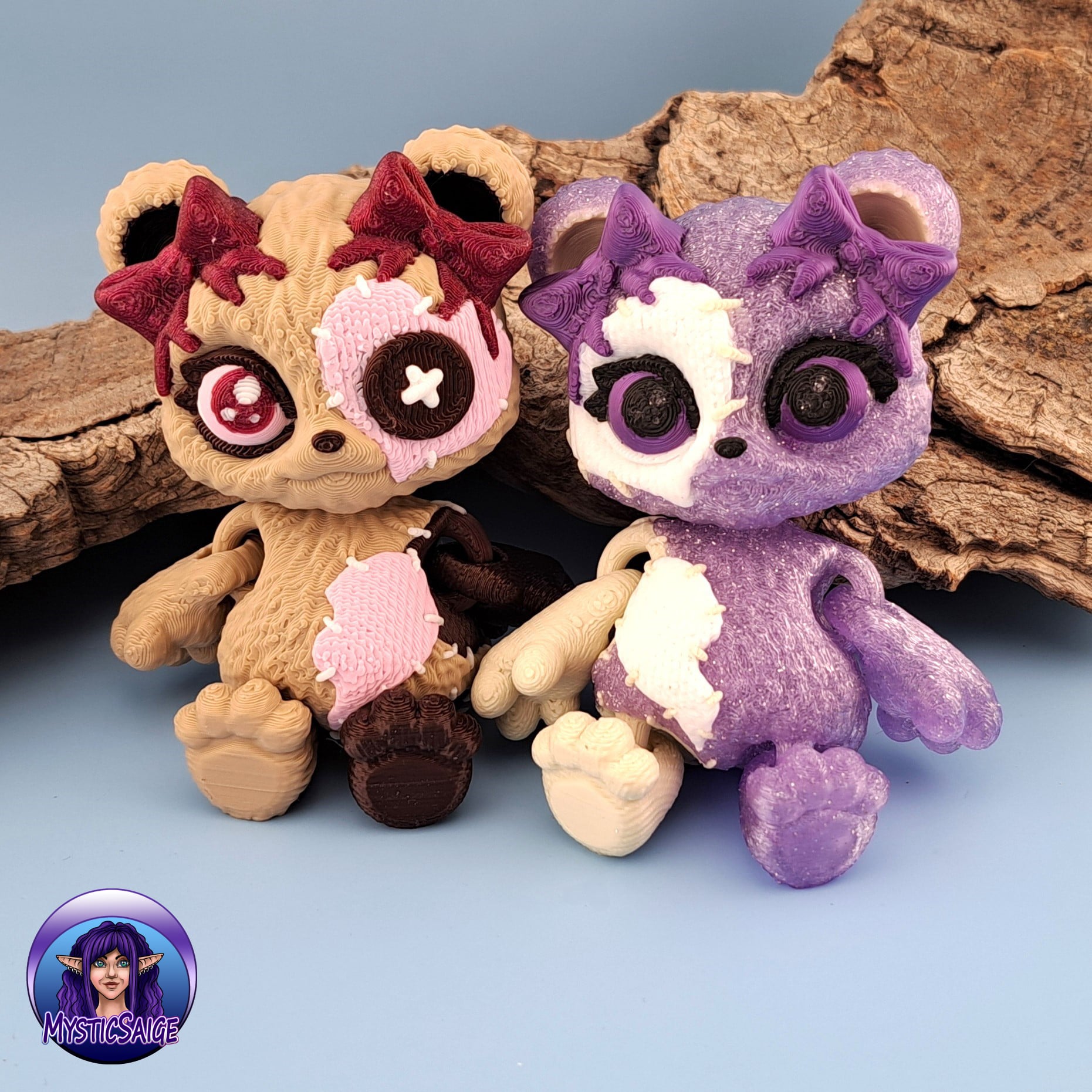 Patchwork Teddy Bears 3d model