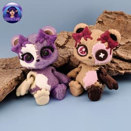 Patchwork Teddy Bears 3d model