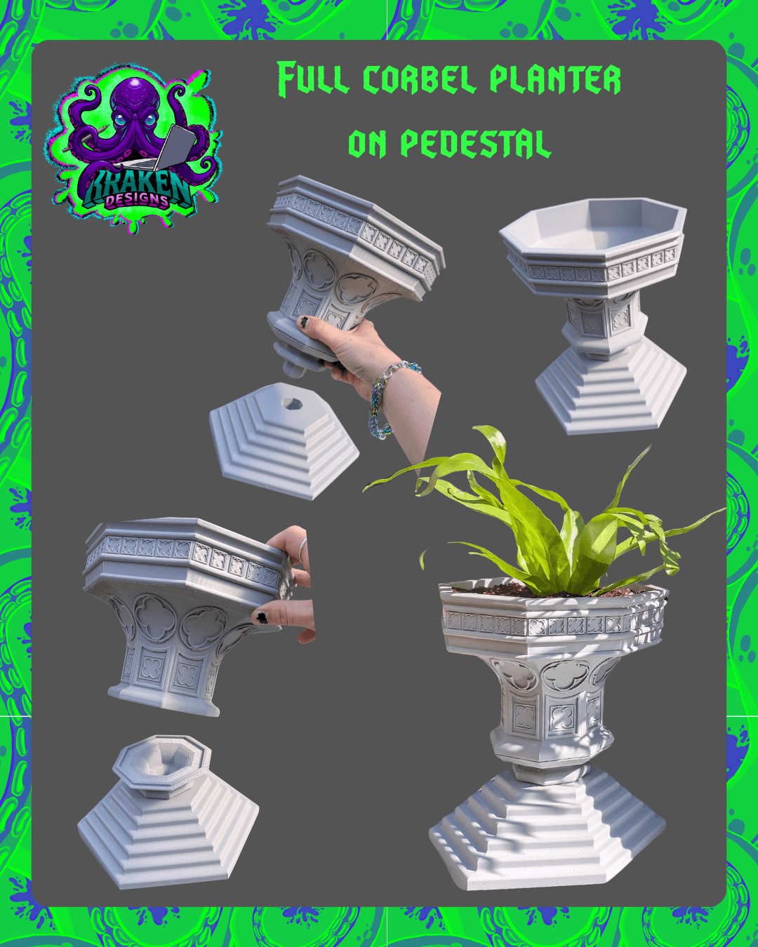 Corbel Style Planters 3d model
